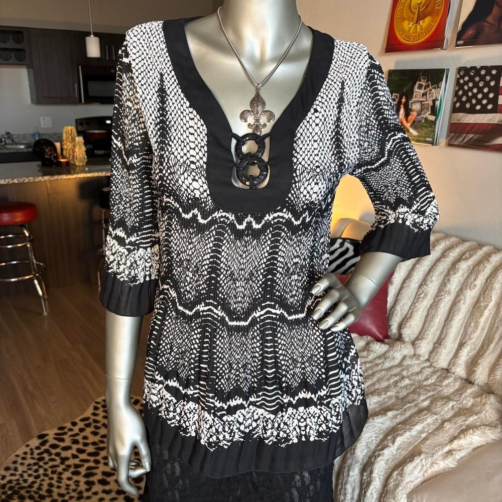 Nicola Petite Y2K Whimsigoth Accordion Pleated Top 🖤